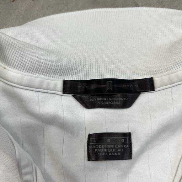 Tiger Woods Golf Polo Mens Large Collection Honda Classic White Logo GUC - Picture 5 of 9